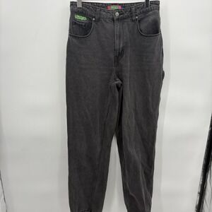 Empyre Pants Womens 8‎ Black Tori 90s Corduroy Skate Jeans Retro Baggy